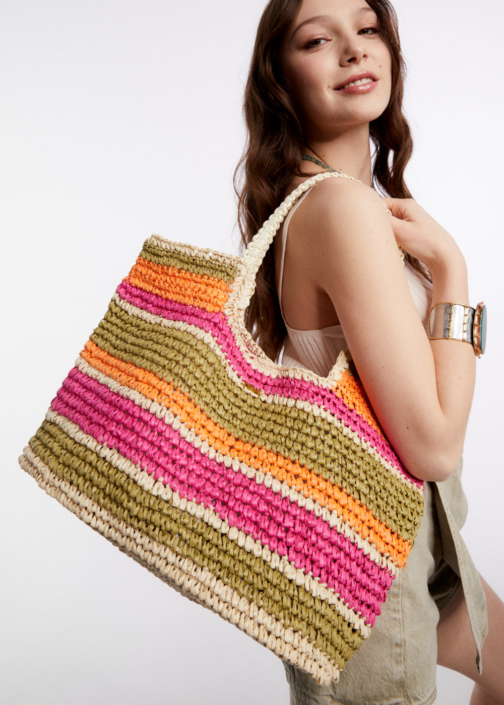 Nalí NANA BAG IN RAFFIA + COLORS