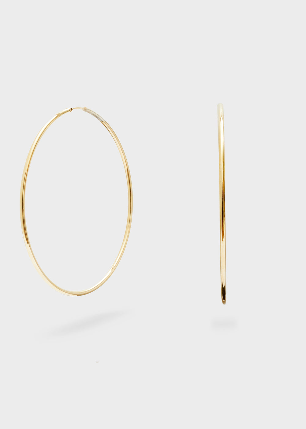 Nalí LILA GOLD BIG HOOP EARRINGS S.STEEL