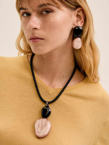 COLLANA ORECCHINI RESINA