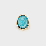 CHIARA OVER RING IN RESIN BLUE