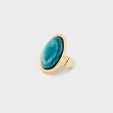 CHIARA OVER RING IN RESIN BLUE
