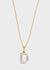 LETTERING NECKLACE SMALL GOLD/SILVER