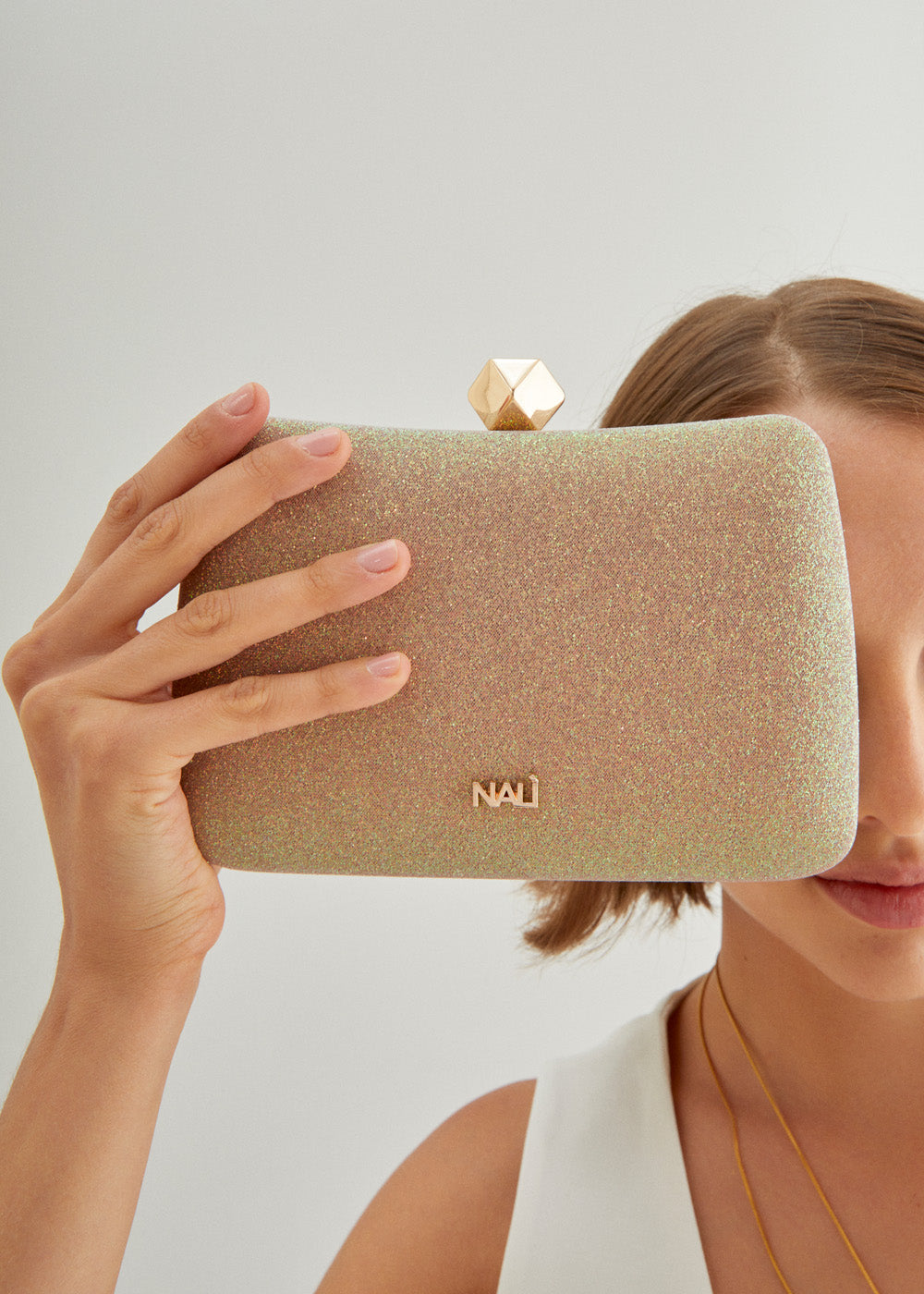 Nalí KARINA CLUTCH IN METALLIC + COLORS