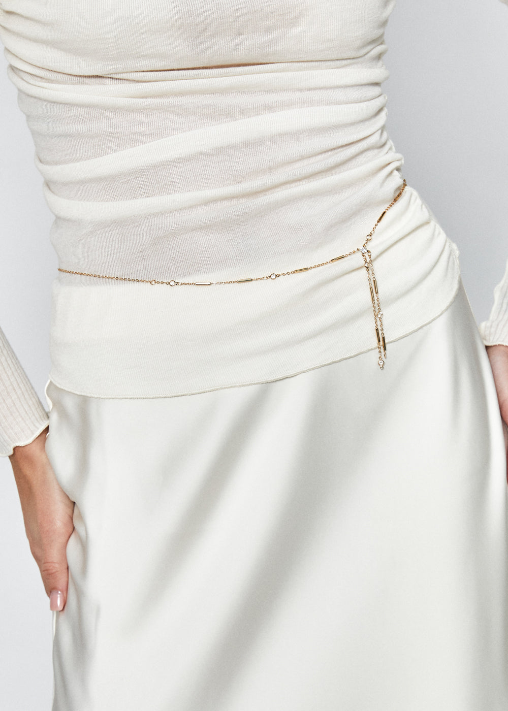 two color dress white and gold Rava Sequin Dress main image 0