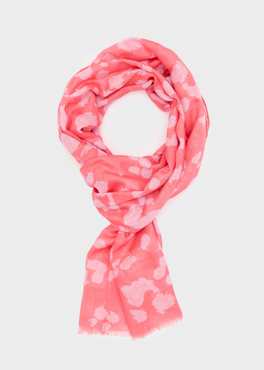 Nalí SCARF W/ ORANGE+PINK PATTERN