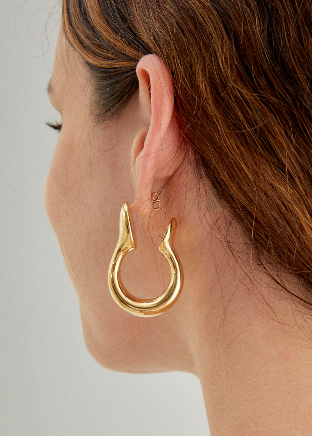 Nalí 14KT GOLD PLAT. S.STEEL HOOP EARRINGS