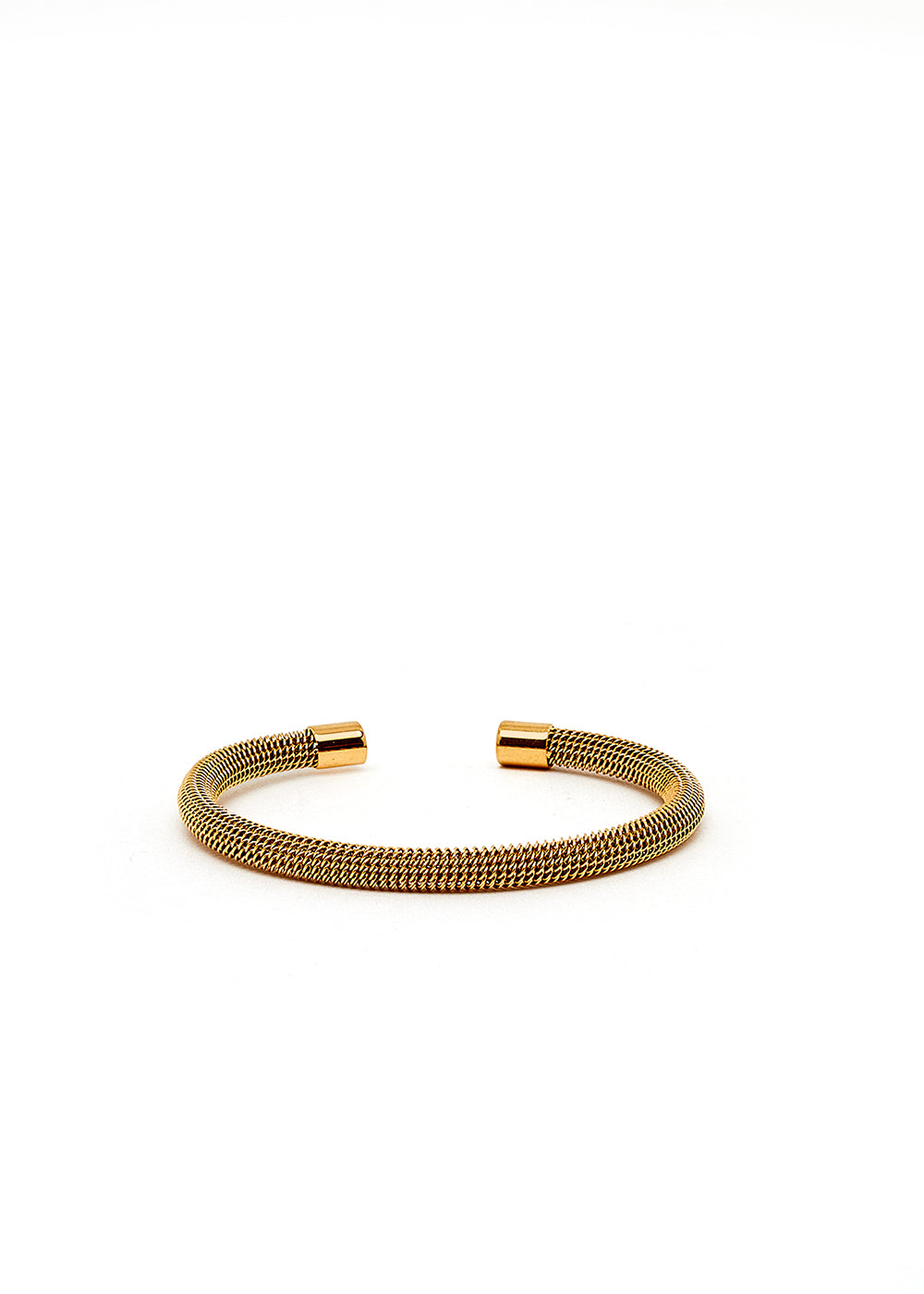 Nalí GOLD TUBULAR OPEN BANGLE