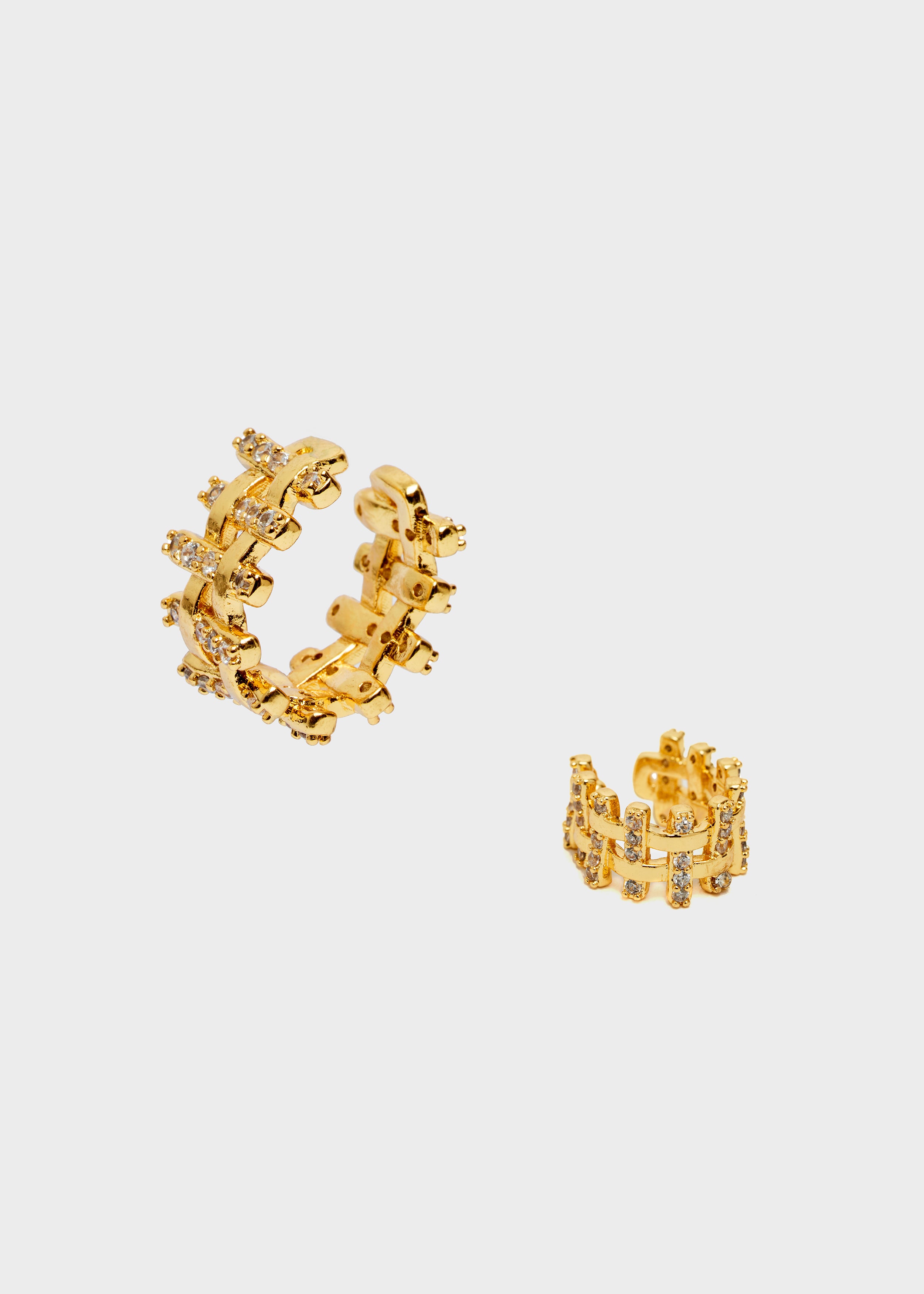 Nalí EARCUFF EARRINGS IN GOLD W/ ZIRCONS