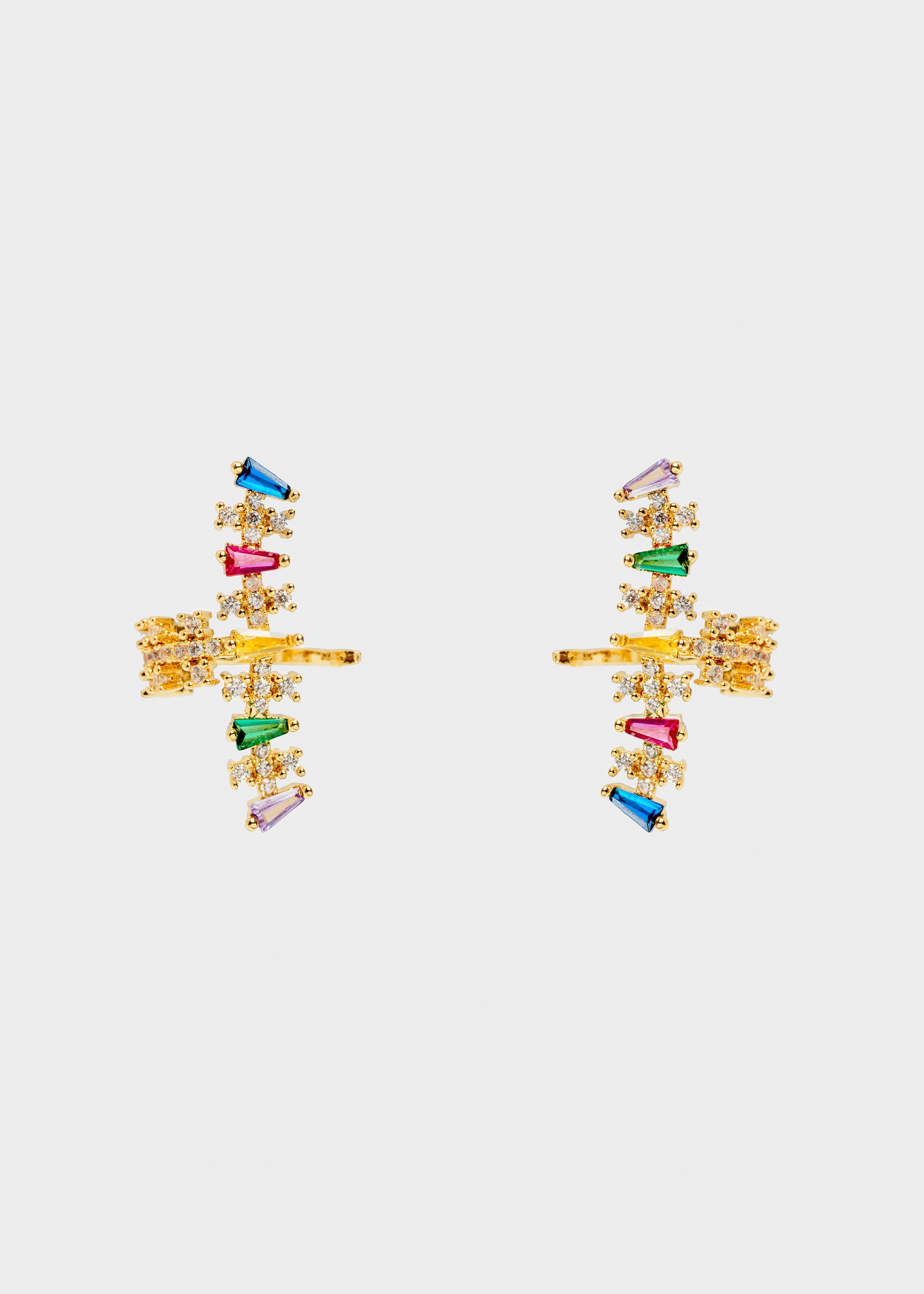 Nalí 14K GOLD PLATED EARCUFF SET WITH ZIRCONS