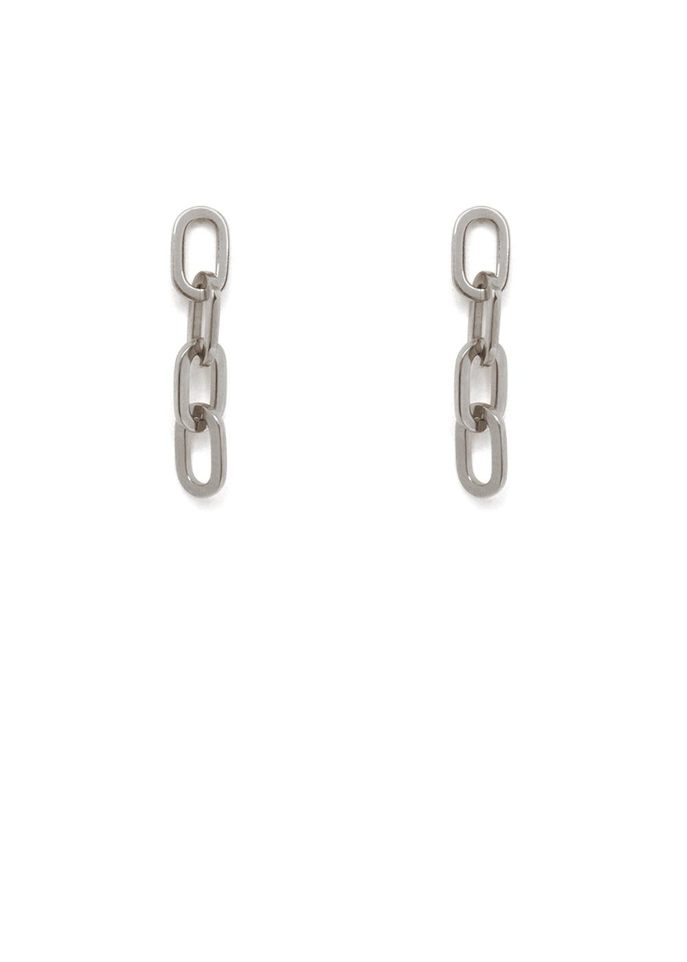 Nalí JILL CHAIN EARRINGS IN SILVER STAINLESS STEEL