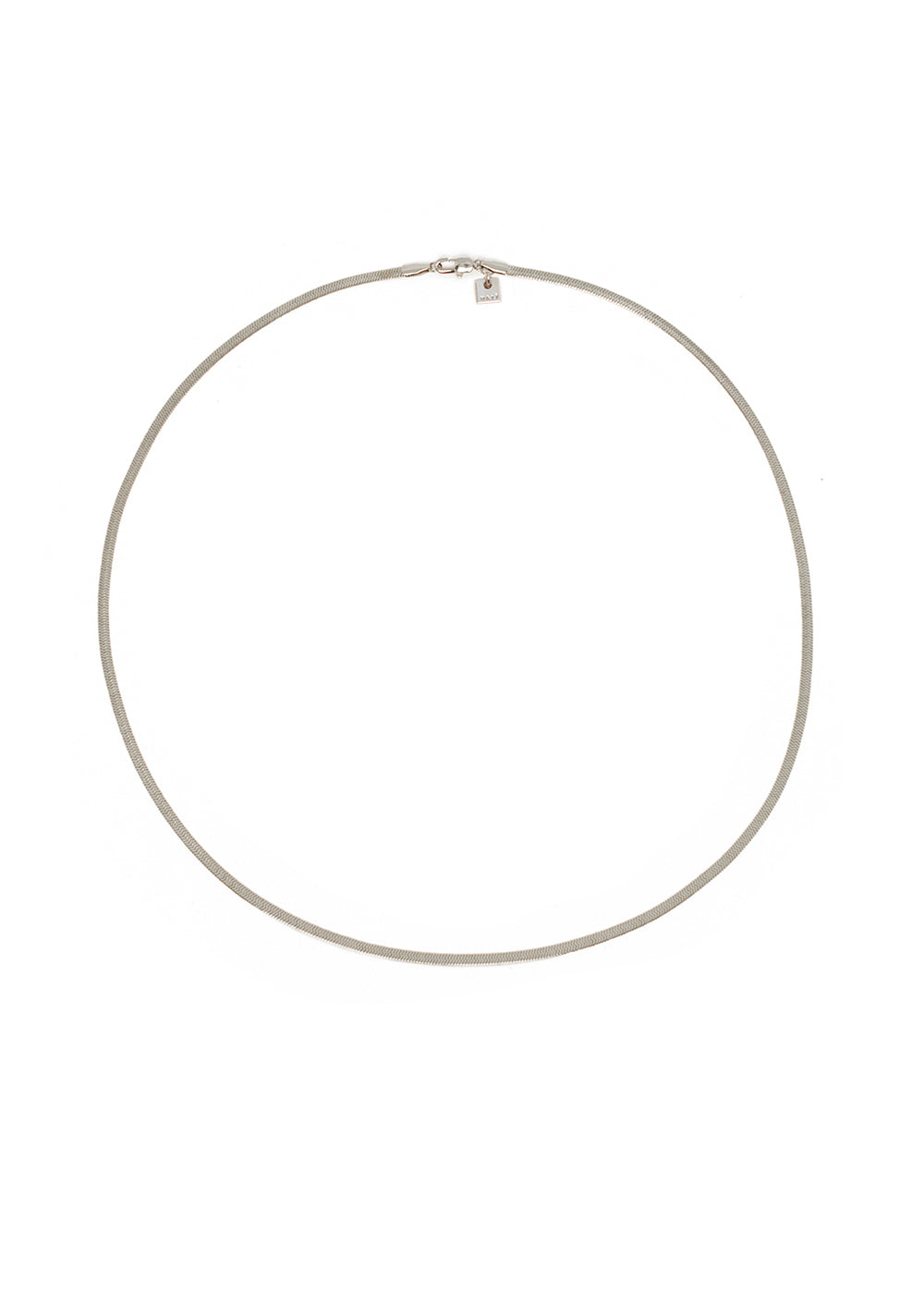 Nalí LINA LONG FLAT NECKLACE IN SILVER STAINLESS STEEL