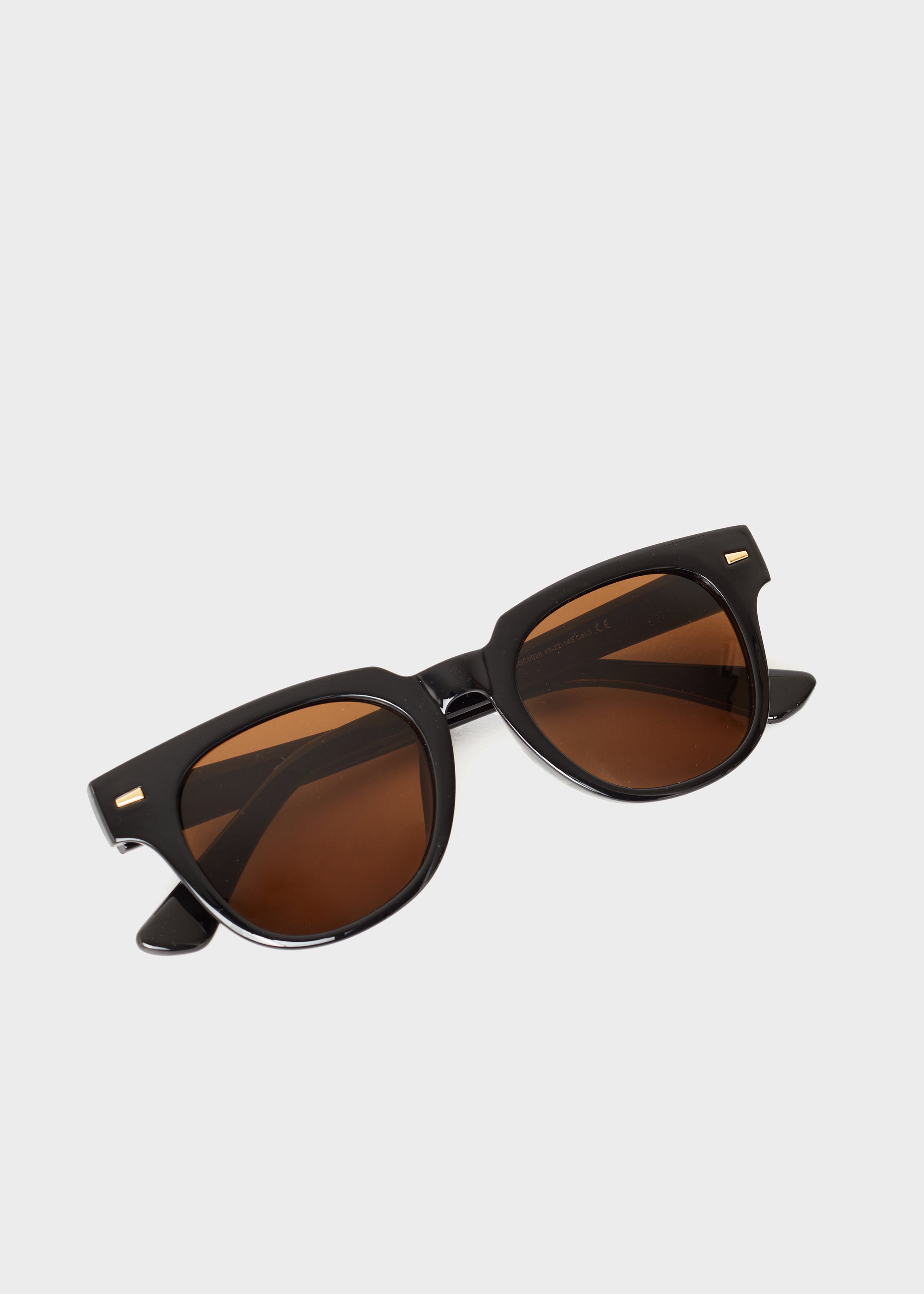 Nalí LEO ROUND LUCID BLACK SUNGLASSES