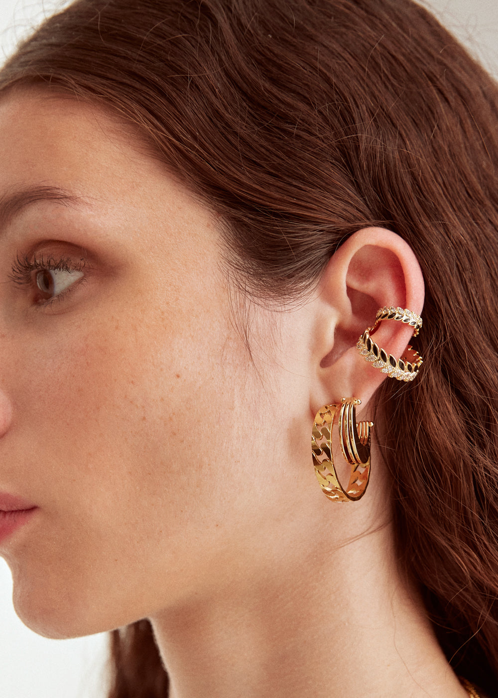 Nalí 14K GOLD PLATED ENAMEL EARCUFF