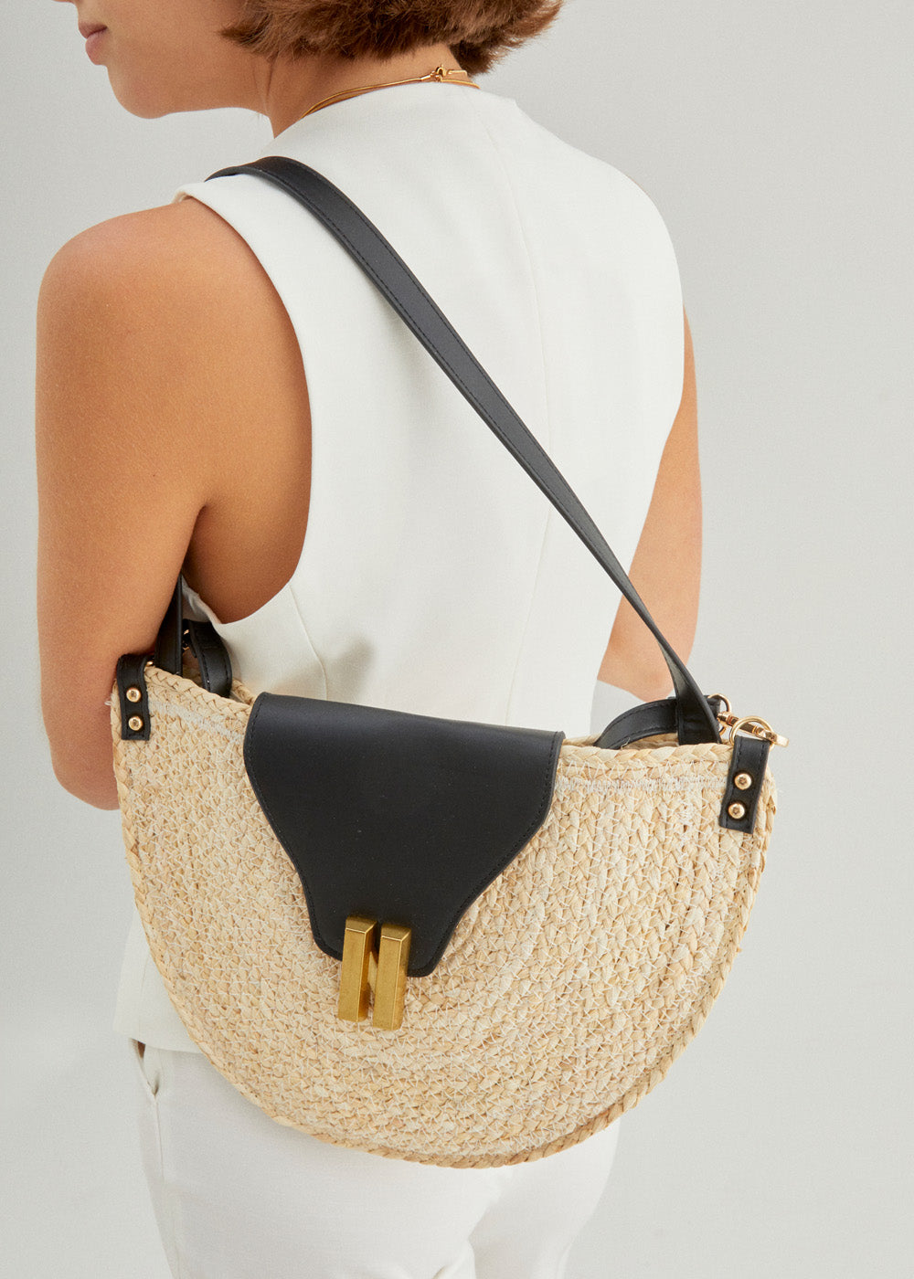 Nalí LAURYN STRAW BAG NATURAL COLOR