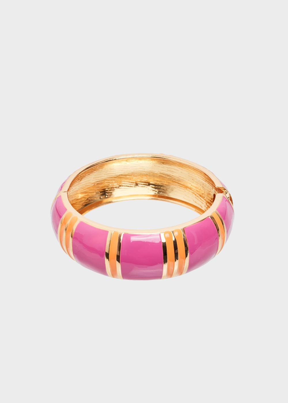 Nalí SABLE BANGLE BRACELET ENAMEL PINK/ORANGE