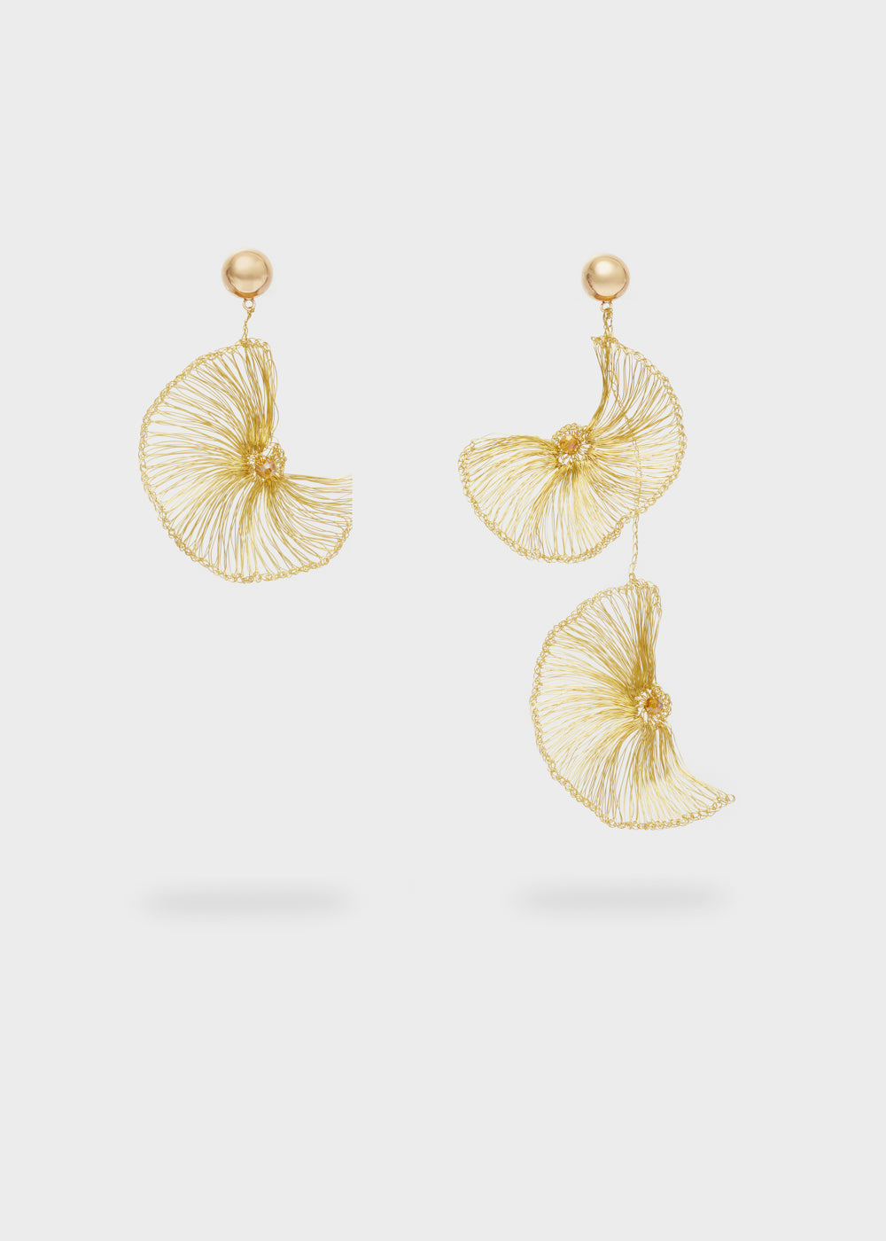 Nalí LEAF EARRINGS IN COPPER WIRE + COLORS