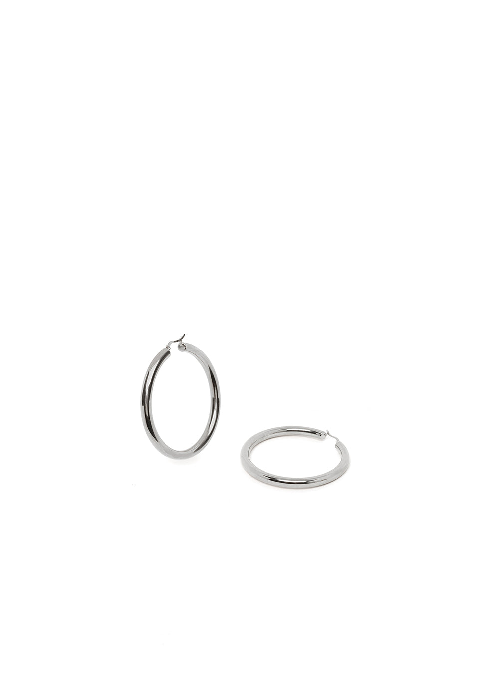 Nalí LENOR MEDIUM HOOP EARRINGS IN STAINLESS STEEL