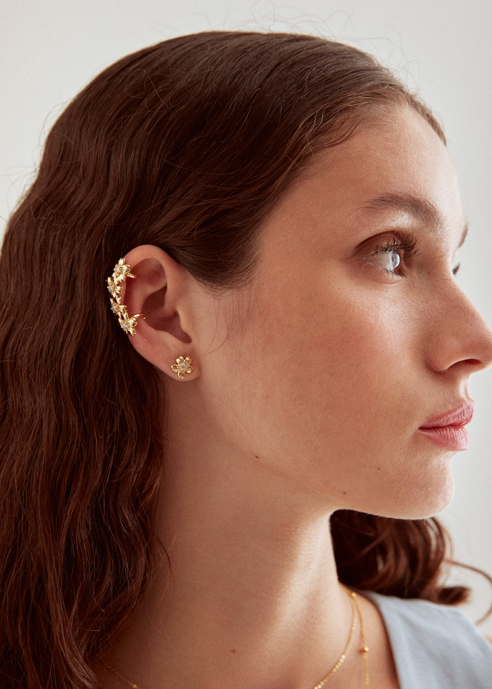 Nalí EARRINGS WITH ZIRCON FLOWERS