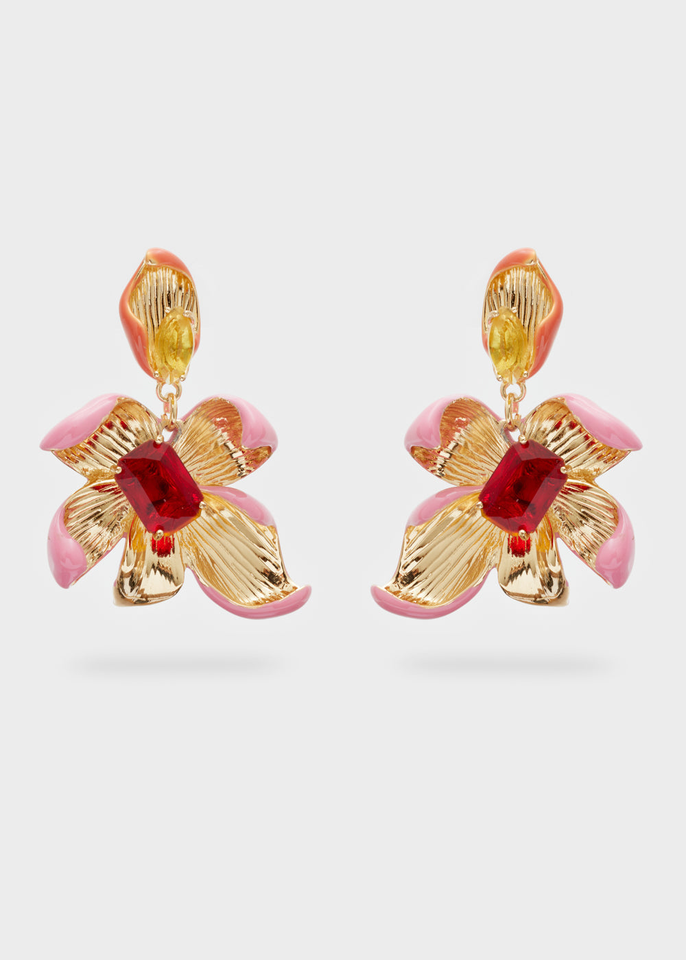 Nalí ENAMEL FLOWER EARRINGS + COLORS