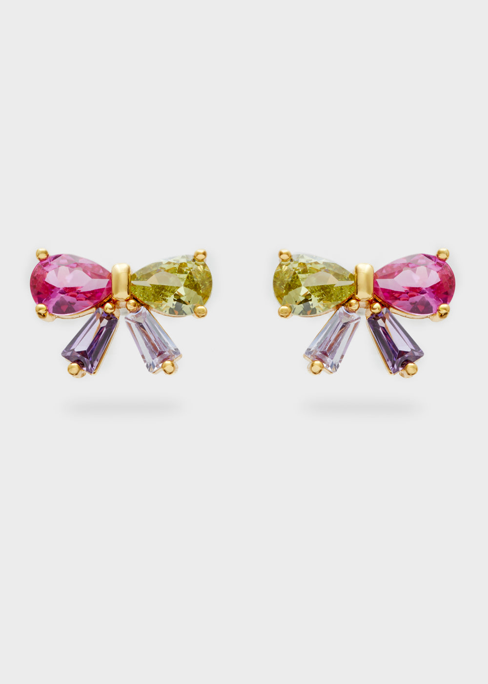 Nalí BOW LOBE EARRINGS ZIRCONS + COLORS