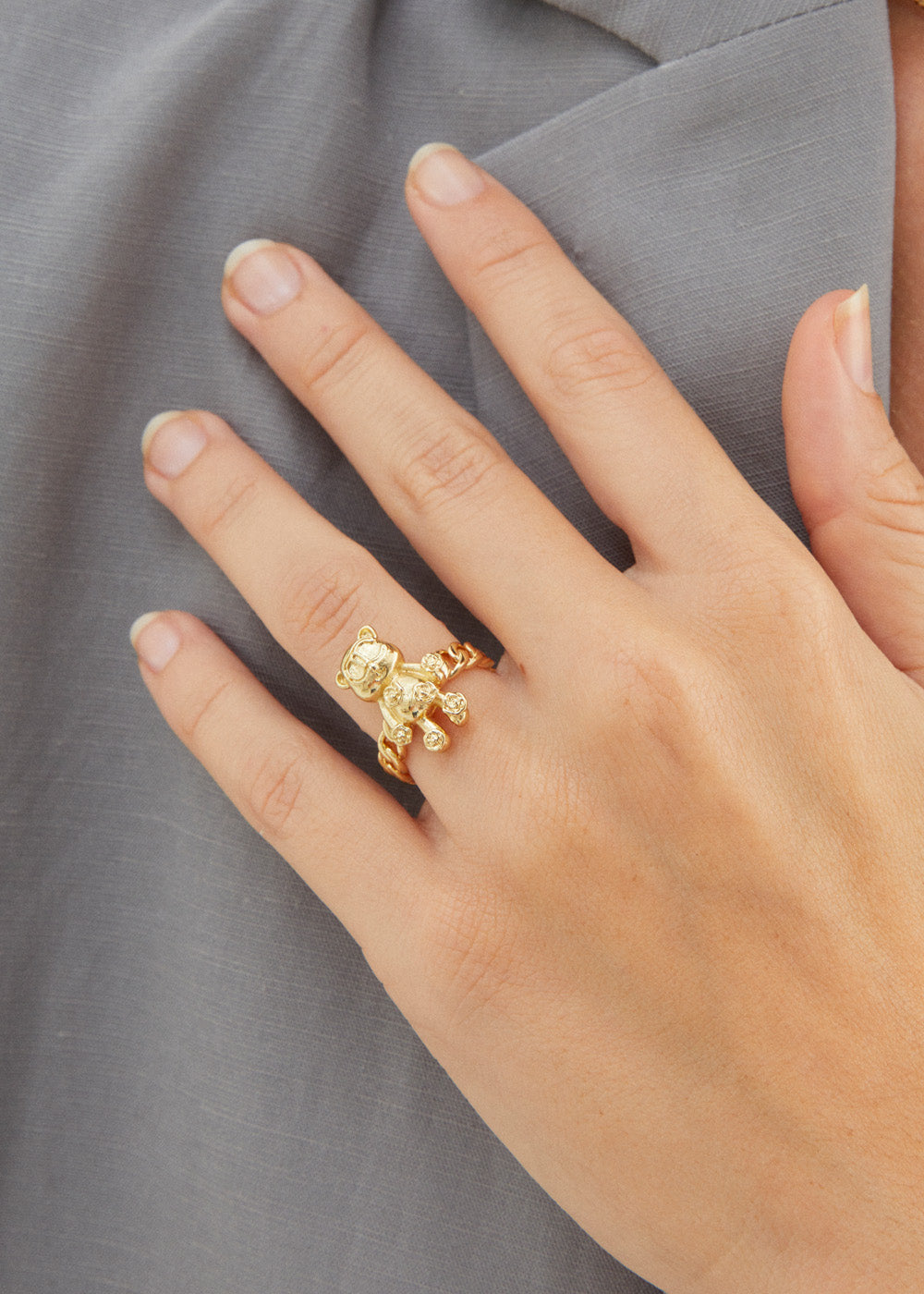 Nalí TEDDY ADJUSTABLE GOLD RING