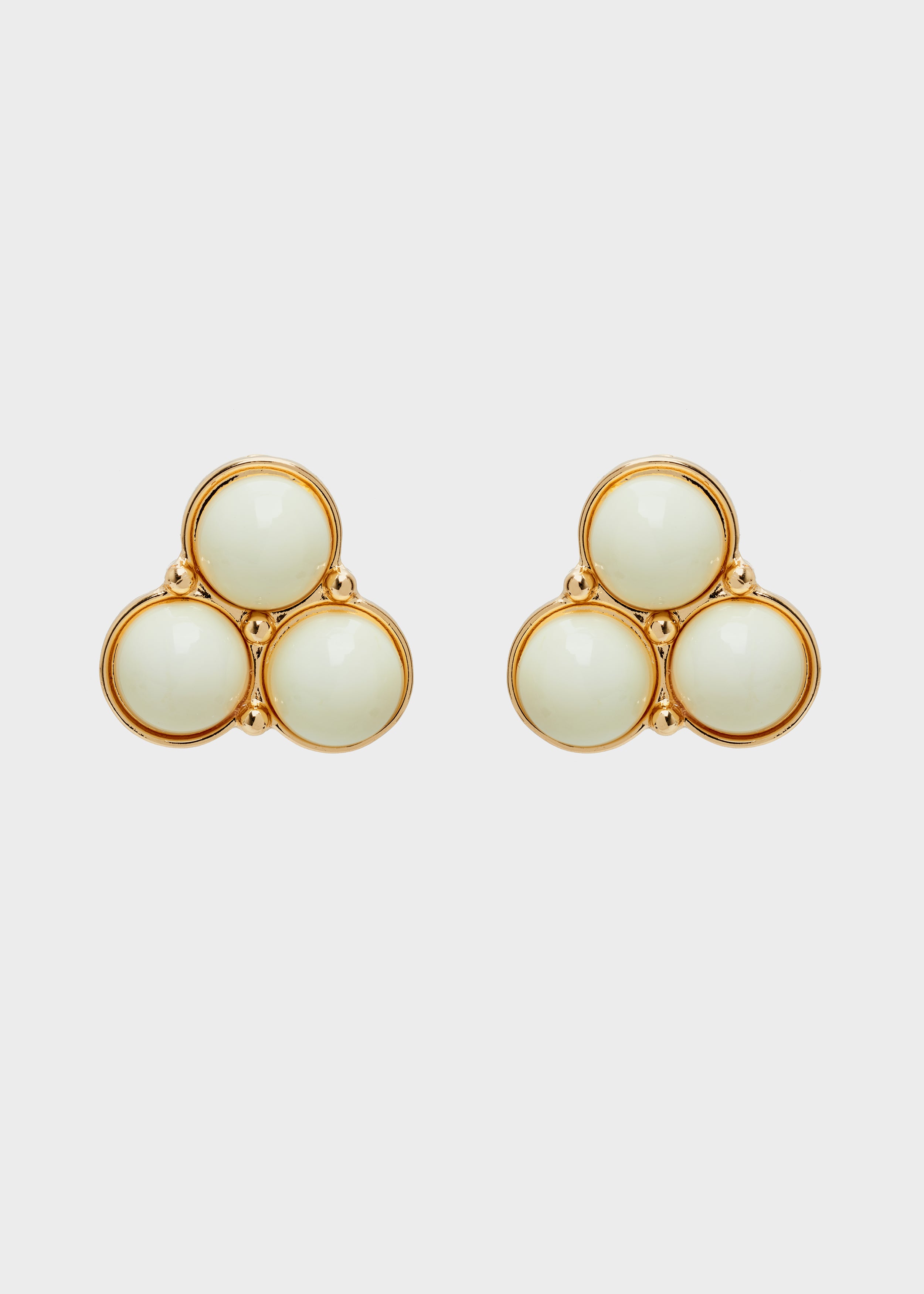 Nalí LIPA EARRINGS IN WHITE RESIN AND GOLD