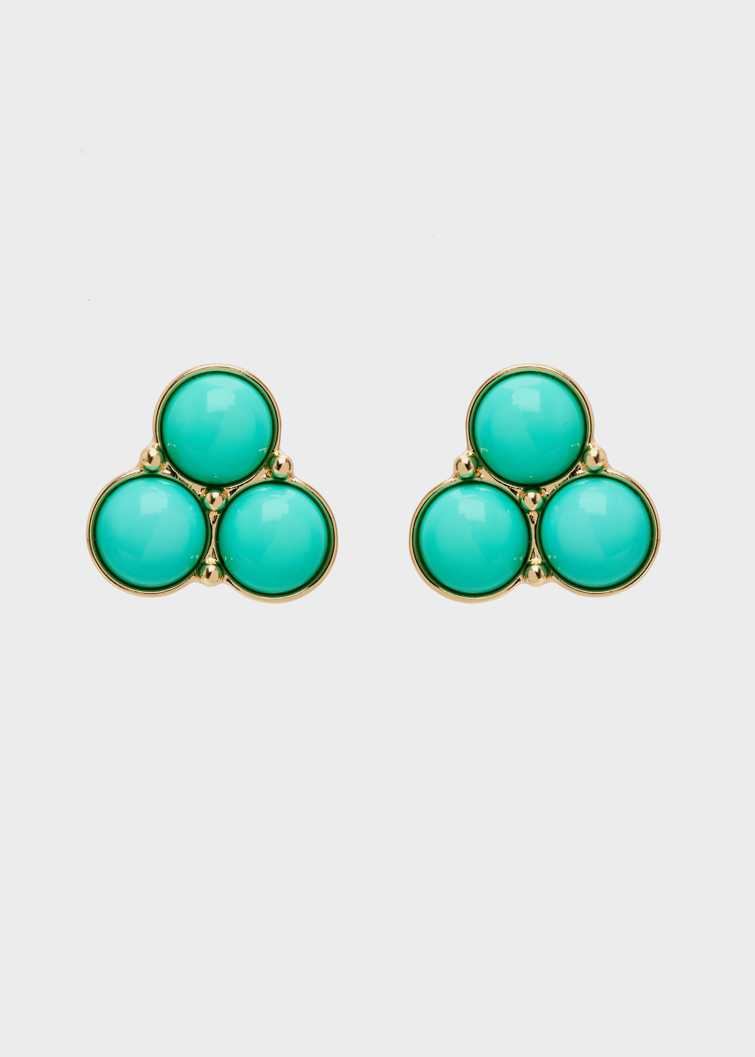 Nalí LIPA EARRINGS IN GREEN RESIN AND GOLD