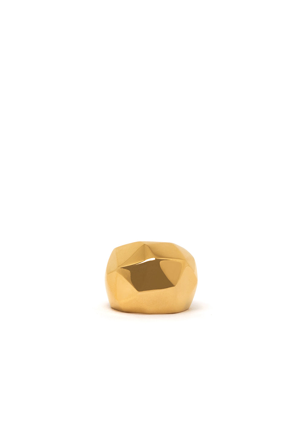 Nalí GOLD SQUARED RING STAINLESS STEEL