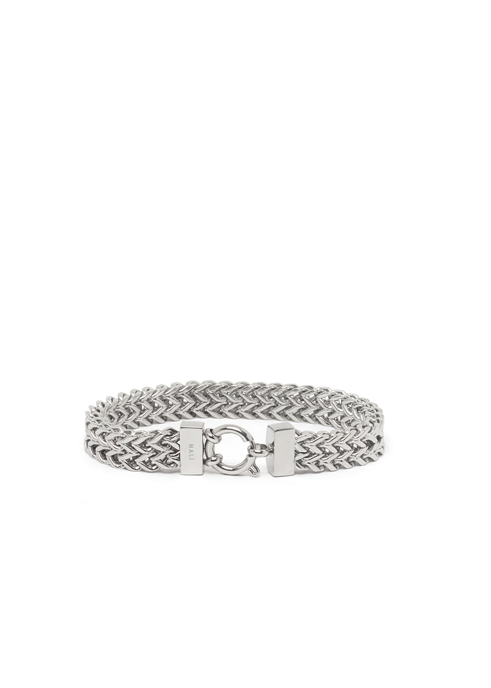 Nalí JULIETTE BRAIDED BRACELET IN SILVER STAINLESS STEEL