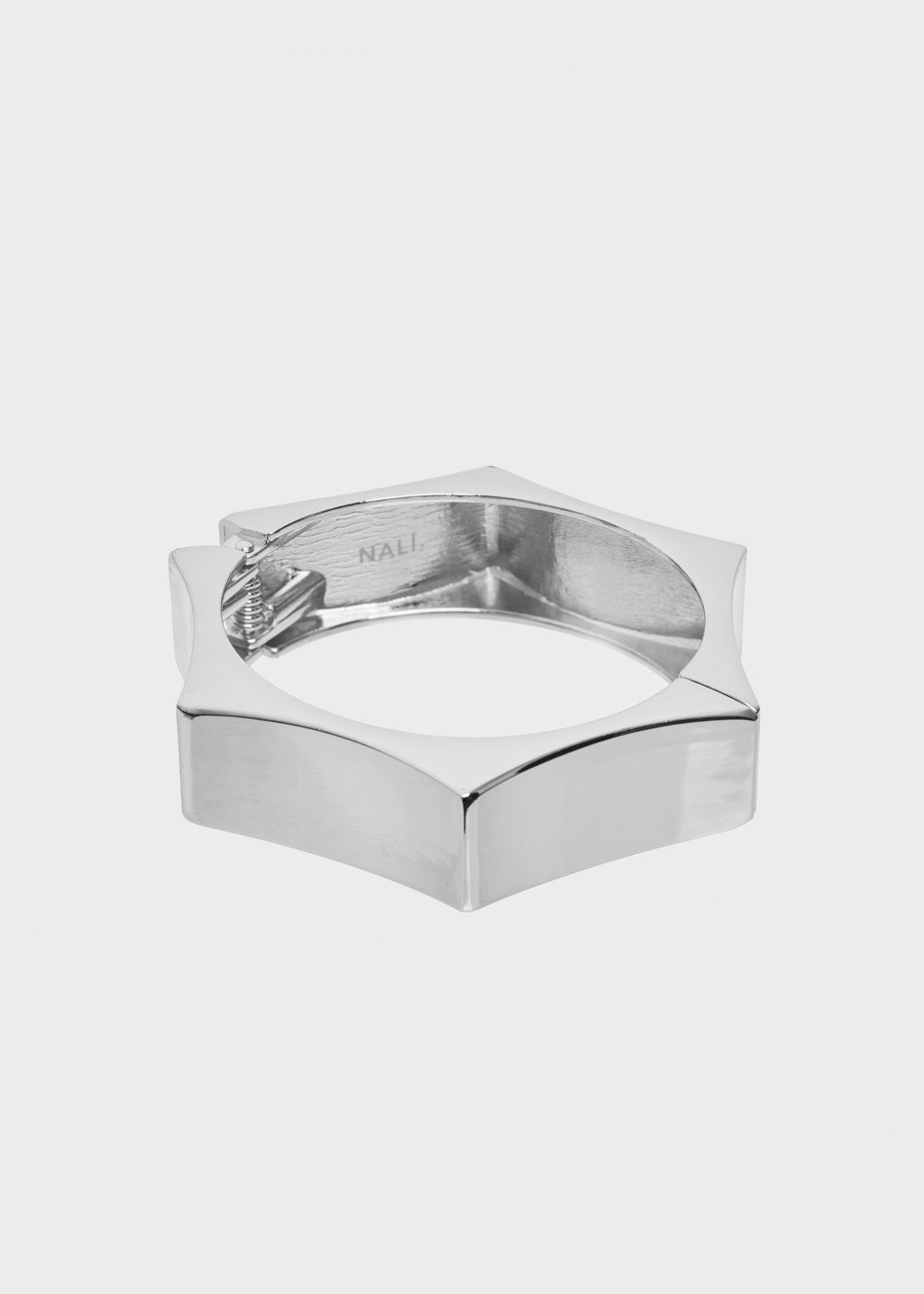 Nalí ARI HEXAGONAL RIGID BRACELET IN SILVER