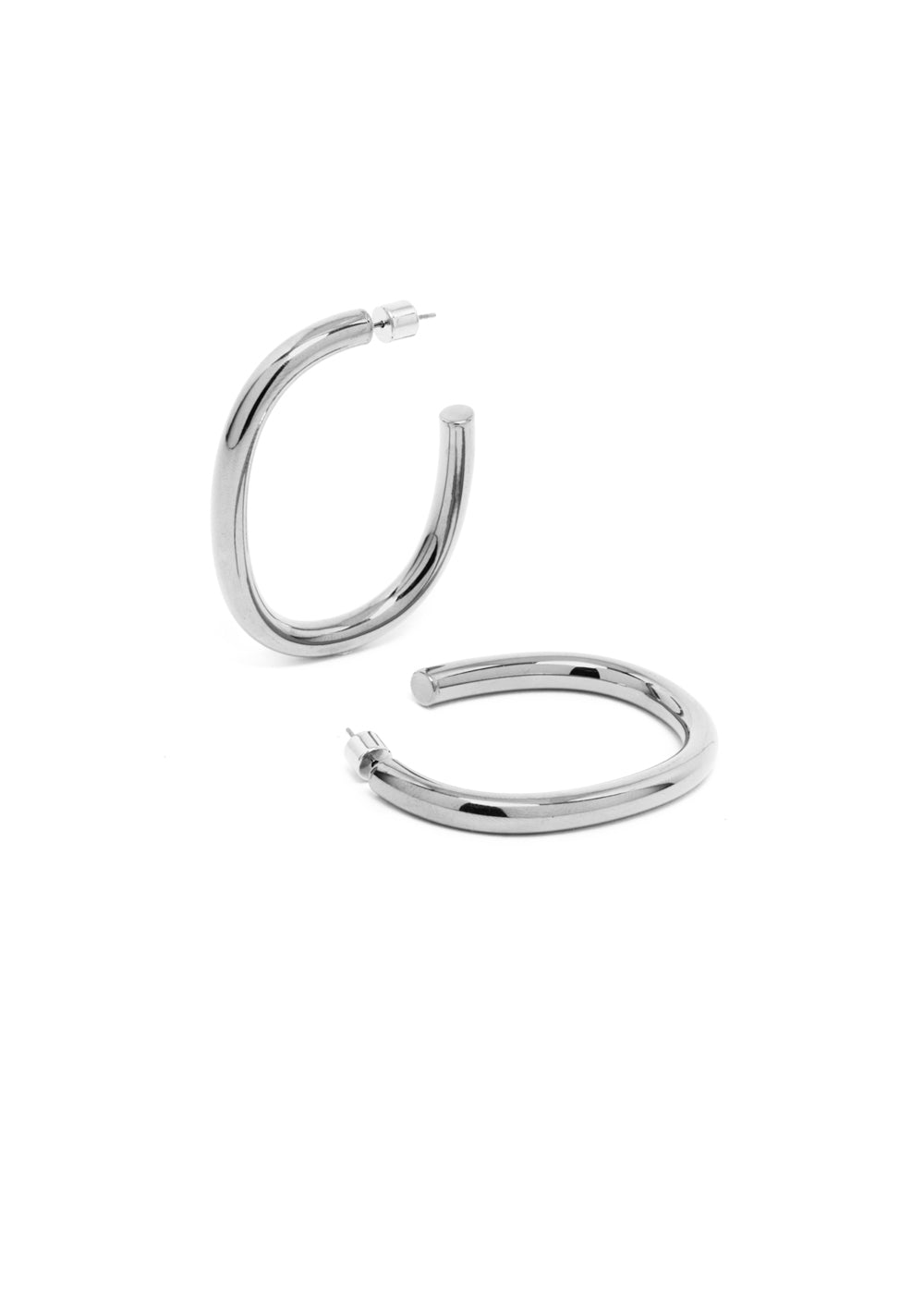 Nalí EARRINGS NINA HALF-HOOP SILVER COLOR